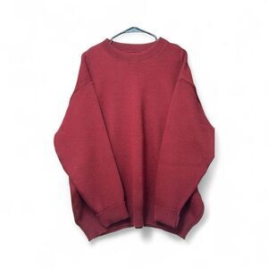 Vintage FILSON Burgundy Knitted 100% Virgin Wool Guide Women's Sweater XXL USA